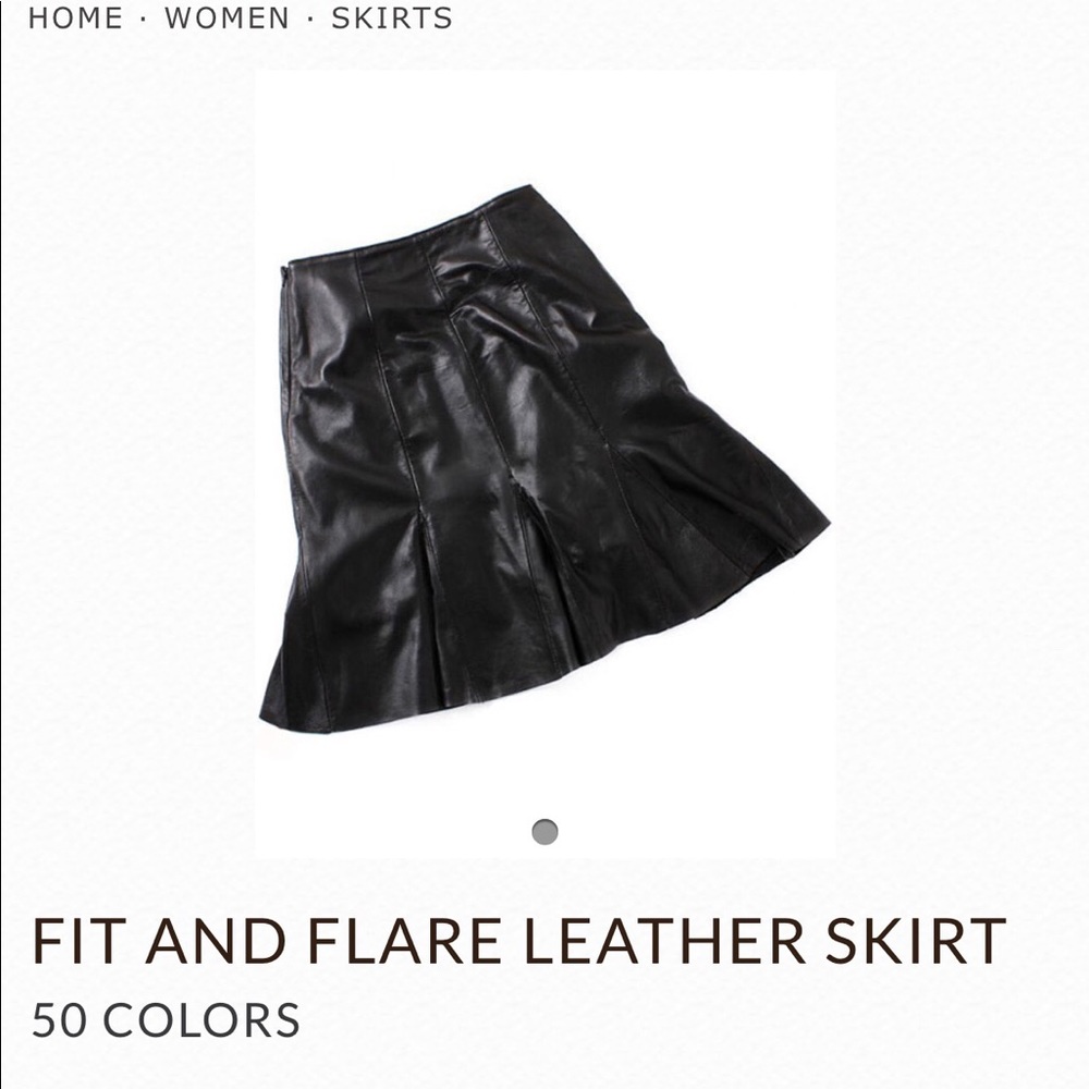 Black hand made leather skirt.  Real leather!